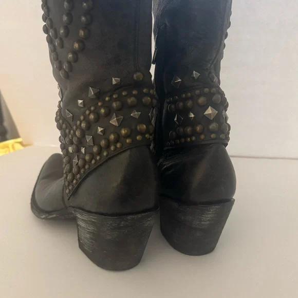 Old Gringo Belinda 18” distressed black cowboy western boots - Picture 8 of 10